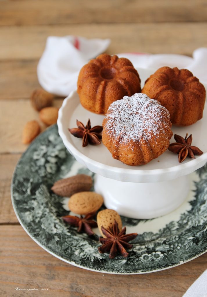 mini bundt cakes al farro, zucca e spezie chai