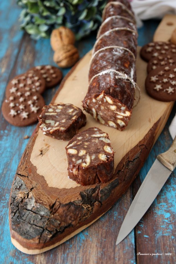 Salame Al Cioccolato Con Pan Di Stelle Pensieri E Pasticci