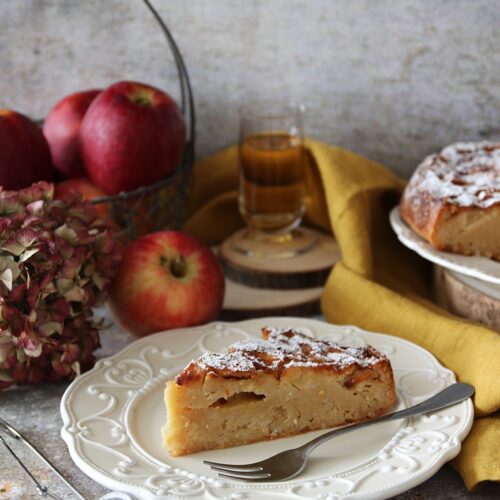 Torta di riso e mele al Calvados