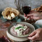 Risotto rosa al Sebino di Franciacorta e taleggio