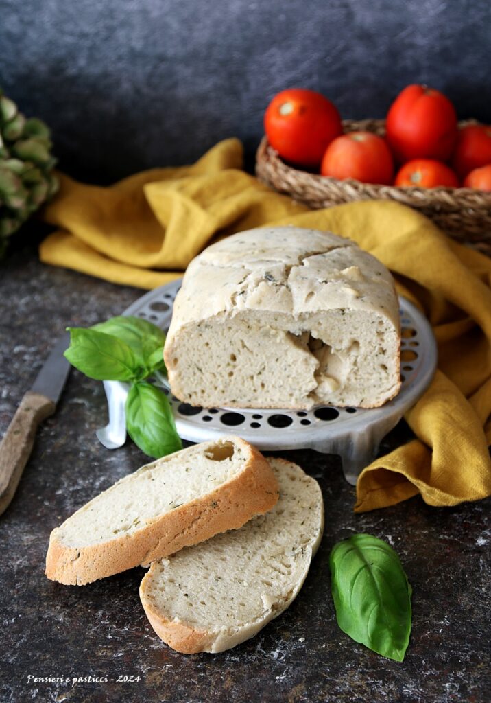 pane al basilico e parmigiano in macchina del pane