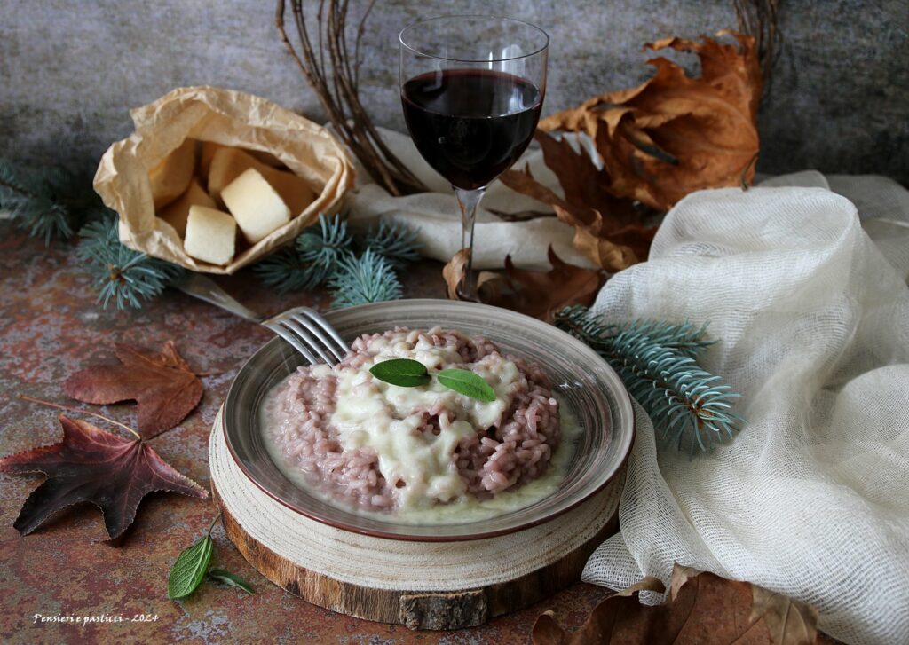 Risotto rosa al Sebino di Franciacorta e Taleggio